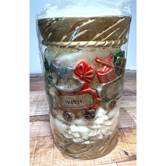 Christmas Santa's Express Candle Emperor Art Creations New 1986 7-3/4” X 3.75” - Picture 6 of 9